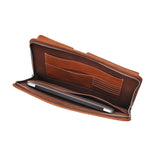 Zip-Close Leather Clutch-Style Portfolio Case for MacBook and iPad