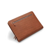 Zip-Close Leather Clutch-Style Portfolio Case for MacBook and iPad