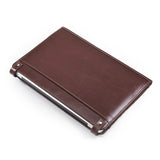Chocolate Brown Leather Apple MacBook Clutch Carrying Case With iPad and iPhone Pockets