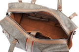 Weekend Retreat Patterned Leather Duffel Bag With Contrasting Trim and Shoulder Strap