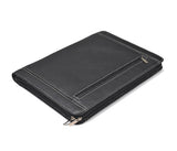 Classic iPad Zip-Close Leather Portfolio With Pockets