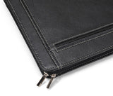 Classic iPad Zip-Close Leather Portfolio With Pockets