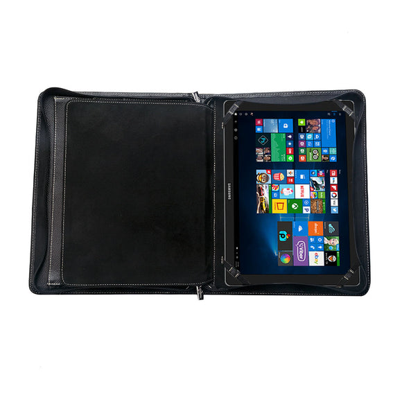 Leather Zippered Padfolio Case for Samsung Galaxy TabPro S 12/ Galaxy Tab S4/ Tab S5e/ Tab S6 10.5