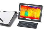 Leather Keyboard Padfolio with Angled Handle, Detachable Stand and Power Cell, for Galaxy Note / Tab