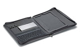Leather Keyboard Padfolio with Angled Handle, Detachable Stand and Power Cell, for iPad Air / Air 2