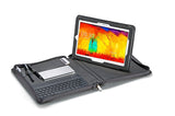 Leather Keyboard Padfolio with Angled Handle, Detachable Stand and Power Cell, for Galaxy Note / Tab