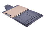 Premium Suede Leather Organizer Folio Binder for Left-Hand or Right-Hand Use