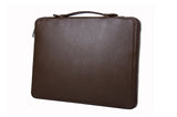 Premium Leather Organizer Binder Padfolio with Handle, for Letter Paper and 11-inch Laptop