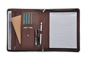 Leather Writing Portfolio, Design Organizer Padfolio with Pocket and Letter Size Writing Pad