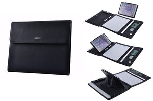 iPad Pro Folio Case with Pad Holder, Organizer Padfolio with Removable Tablet Holder for 9.7 inch iPad, A4 Notepad