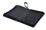 Portfolio Case with Wrist Strap, Leather Organizer Folio for 9.7 inch iPad or Tablet and A5 Notepad