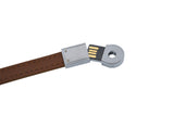 Leather Organizer 3 Ring Binder Portfolio with Magnetic Snap Design USB Flash Drive