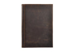 Rustic Leather Laptop Portfolio Case with Notepad Holder, Fits 13 inch Macbook Air / Macbook Pro,Brown