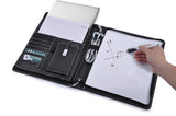 Leather Organizer 13 inch Laptop Case with Dry Erase White Board and Magnetic Snap Design USB Flash Drive