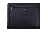Leather Binder Portfolio, Organizer Padfolio with 3-Ring Binder for Letter Paper and 11-inch Laptop