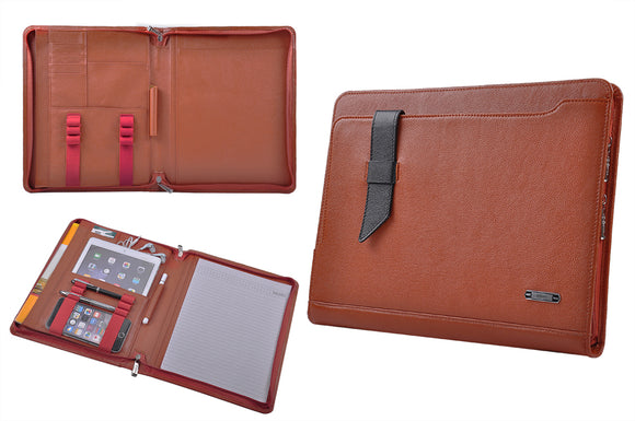 Leather Organizer Laptop Portfolio Case, Fits 13-inch MacBook