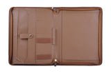 Designer Canvas and Leather Organizer Portfolio with Organizer Pockets for A4 Notepad