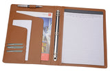 iCarryAlls Leather Organizer Padfolio with 3-Ring Binder, Fits Letter-Size / A4 Notepad