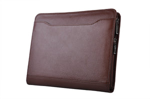 iCarryAlls Leather Organizer Padfolio with 3-Ring Binder, Fits Jr Legal / A5 Notepad