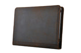 Vintage Crazy Horse Leather Portfolio with 3-Ring Binder for New Surface Go or Microsoft Surface Pro 7 /Pro 6 / Pro 5 / Pro 4/ Pro X