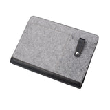 Wool Felt Leather Organizer Portfolio for A4 Notepad and 13 inch Surface Book/ MacBook