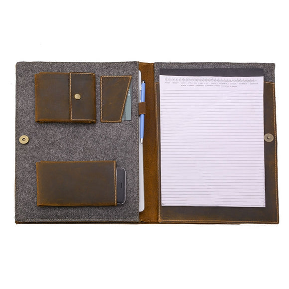 Deluxe Organizer Portfolio with Pouch Pocket, to Fit A4 Paper and Tablet PC
