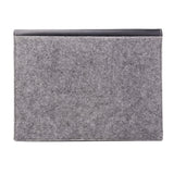 Leather and Wool Felt Organizer Portfolio with Pouch Pocket, to Fit A4 Paper and Tablet PC