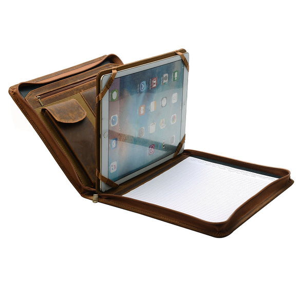 iPad Portfolio Case, Organizer Padfolio with Large Pouch Pocket, for 12.9 /11/10.9/10.5/10.2/9.7 inch iPad Pro