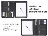 Vintage Leather Zipper Portfolio, Business Organizer Padfolio with Handle, for Galaxy Tab S4/ Tab S5e/ Tab S6 10.5"/Galaxy Book 12