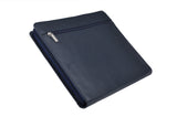 Leather Zip Portfolio for iPad Air, Letter-Size Notepad and 11-inch MacBook, Blue