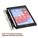 XIAOZHI 3 Holes iPad Mini Case Fit for iPad  Mini 6th/Mini 5th/ Mini 4th, iPad Case with 3 Holes, for A5/A4 Size 3-Ring Binder,Black
