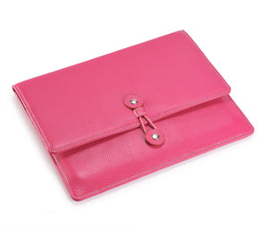 iPad slim case in Pink leather