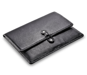 Leather iPad Briefcase in Black leather
