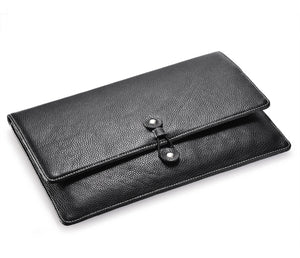 Slim Simple Leather iPad Pro Sleeve Case in Black leather