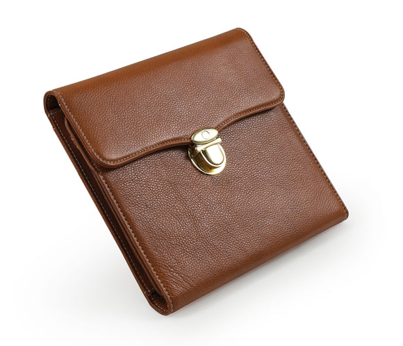 Leather iPad Case With Small Notepad and Multiangle Viewing