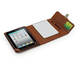 Leather iPad Case With Small Notepad and Multiangle Viewing