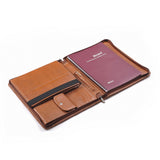 Leather Zip Padfolio With a Detachable Holder for Samsung Galaxy Tab Devices