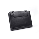 Leather Briefcase-Portfolio With a Shoulder Strap for iPad and MacBook Air