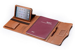 iPad Mini Leather Padfolio With Detachable Holder and Multiangle Viewing