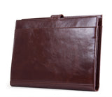 Simple Leather Organizer Folio Case for iPad Mini, Letter/A4 Paper, Chocolate Brown