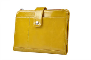 Yellow Leather iPad Mini 4 Case, Wallet Folio Case for iPad Mini 4 / Mini 3 /2
