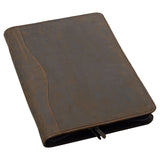 iCarryAlls Vintage Crazy Horse Leather Padfolio, Fits 10.9/11/12.9 inch iPad Pro and Documents