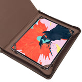 Crazy-Horse Leather Padfolio, Business Organizer Portfolio with Handle for iPad 12.9 /11/10.9/10.5/10.2/9.7 inch and MacBook / Surface Book 13-inch