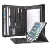 iPad Keyboard Padfolio, Zipper Portfolio Organizer Folio Case with Bluetooth Keyboard Case for 10.5 inch iPad /9.7 inch iPad /11-inch iPad