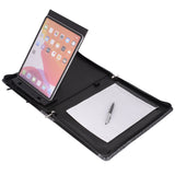 Zipper Portfolio Case with Adjustable Reading Book Stand Tablet Stand,  Reading Stand Padfolio for Book/Document/ Tablet