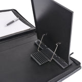 Zipper Portfolio Case with Adjustable Reading Book Stand Tablet Stand,  Reading Stand Padfolio for Book/Document/ Tablet