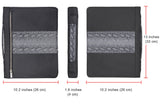 Leather Zipper Portfolio with Handle, Business Organizer Padfolio with Notepad Holder, Ideal for Right or Left-Handed