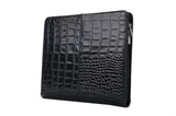 Crocodile-Pattern Black Leather Portfolio Case for Samsung Galaxy Tab /Note