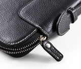 Leather Zip Portfolio with Handle