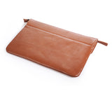 leather maccase in khaki leather